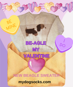 New Beagle Hound Puppy Dog Ladies Knit Sweater, Limited Edition