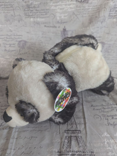 Panda Bear Plush Handbag Purse Zippered Top Children Toy