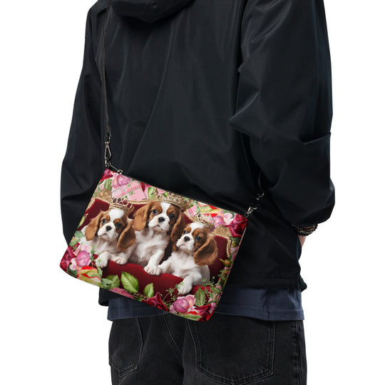 Ladies Cavalier King Charles Spaniel Puppy Dog Crossbody Purse Clutch Handbag