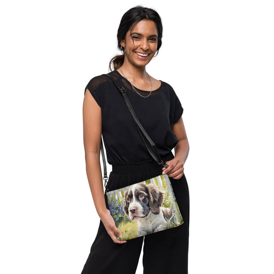 Ladies English Springer Spaniel Hunt Dog Crossbody Purse Clutch Handbag