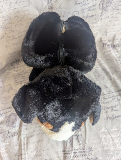 Pretty Bernese Mountain Dog Plush Handbag Purse Zippered Top Children Toy