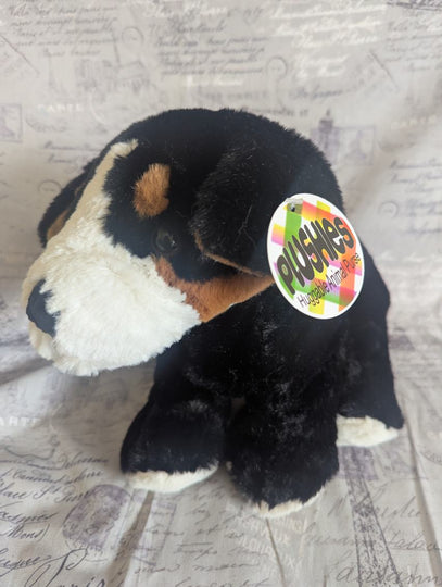 Pretty Bernese Mountain Dog Plush Handbag Purse Zippered Top Children Toy