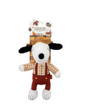 Peanuts 9 Inch Halloween Thanksgiving Fall Snoopy Scarecrow Dog Toy Squeaky Plush Fabric Officially Licensed