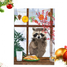Rickey Raccoon Wildlife Christmas Holiday Greeting Card