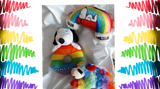 Officially Licensed Peanuts For Pets Rainbow Love Toys Squeaky Plush Pride LGBTQ Dog Toy