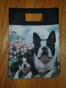 Boston Terrier Puppy and Dog Handbag Purse Computer Bag
