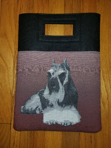 Miniature Standard Schnauzer Terrier Dog Handbag Purse Computer Bag