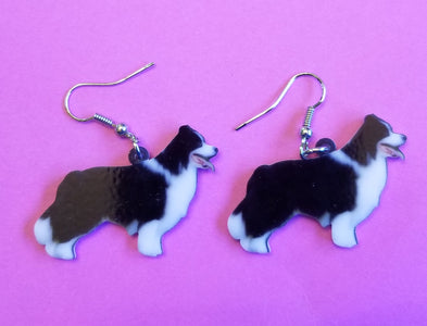 Border Collie Herding Dog Lightweight Earrings Jewelry