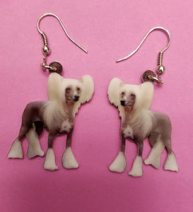 Chinese Crested Dog Lightweight Earrings