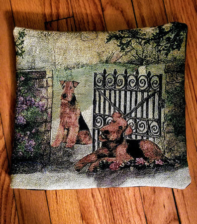 Airedale Terrier Dog Tapestry Pillow Home Decor