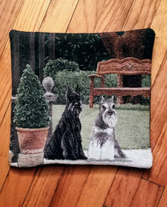 Tapestry Standard Miniature Giant Schnauzer Terrier Dog Pillow