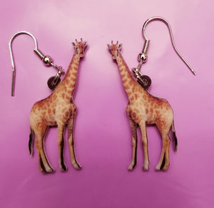 African Giraffe Lightweight Earrings Jewelry