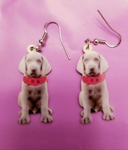 mydogsocks.com weimaraner dog earrings