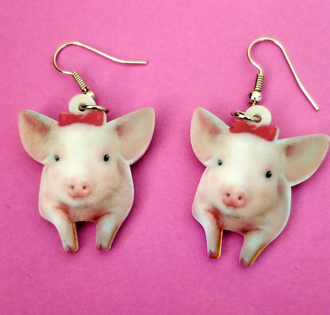 Pig Piggy Piglet Lightweight Earrings Jewelry
