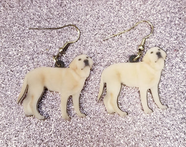 Yellow Labrador Retriever Dog Lightweight Earrings Jewelry