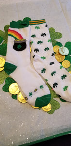 St. Patrick's Day 4 Leaf lover or Pot of Gold Socks