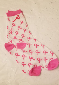 Breast Cancer Awareness Pink Support Socks