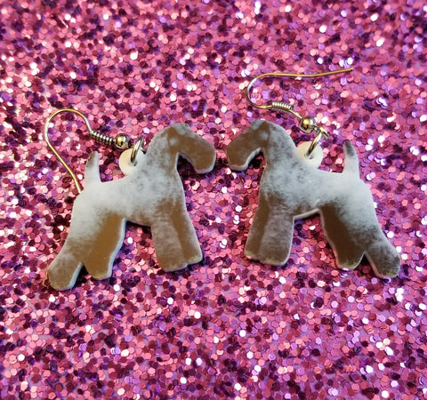 Kerry Blue Terrier Dog Lightweight Earrings Jewelry