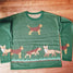 Border Terrier Dog and Fox Ladies Sweater
