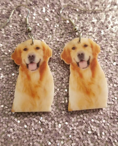 Golden Retriever Dog  Design Two Lightweight Earrings Jewelry