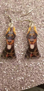 Doberman Pinscher Dog Design 2 Lightweight Earrings