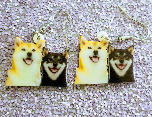 Japanese Shiba Inu Dog Lightweight Earrings Jewelry