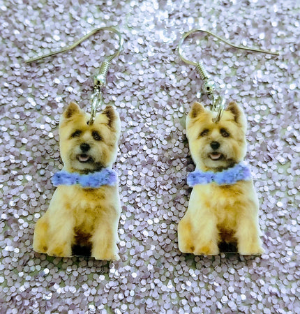 Cairn Terrier Dog Lightweight Earrings Jewelry