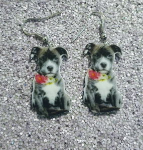 Pit Bull Dog Design 2 Lightweight Earrings Jewelry