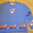 Red Fox Wildlife With Hunting Horn Ladies Knit Sweater