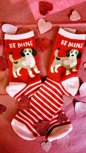 Beagle Hound Dog Ladies Valentine's Day Heart Socks