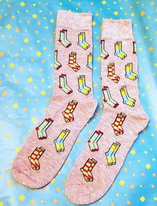 Bright in Blue Socks on Socks Ladies Socks