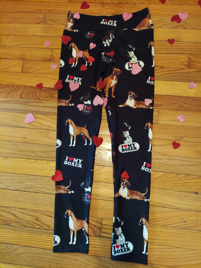 Boxer Working Dog Breed Ladies Leggings Perfect for Agility