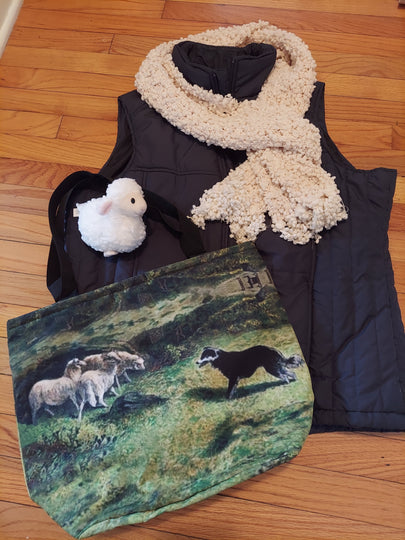 Go Bye Ladies Border Collie Sheep Herding Purse Tote