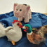 Pheasant, Pig or Chicken Dog Plush Toy with Tennis Ball Inside