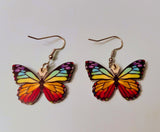 Rainbow Butterfly Monarch Lightweight Earrings Jewelry