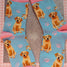 Yellow Labrador Retriever Puppy Dog Ladies Socks, pink