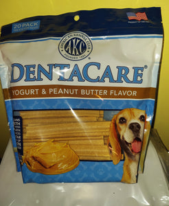 AKC American Kennel Club Yogurt Peanut Butter Dental Rolls Dog Treats