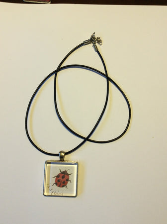 Vintage Look Ladybug Necklace