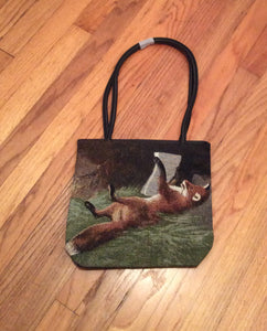 Cozy Wildlife Red Fox Tapestry Ladies Purse