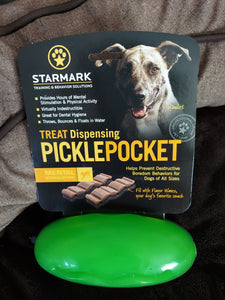 Starmark Treat Dispensing Pickle Pocket Toy For Agressive Chewers