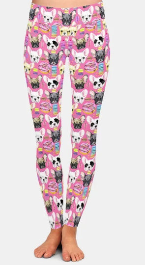 New French  Bulldog Frenchie Breed Ladies Leggings Perfect for Everything