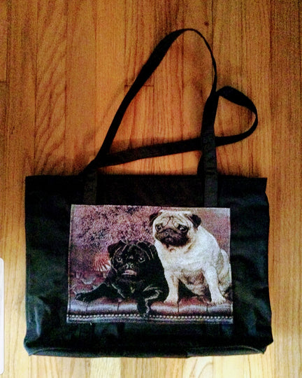 Waterproof Large Tote Pug Dog Purse