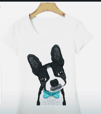 Intoducing Mr. Boston Terrier Dog Ladies T-Shirt