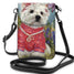 Peace and Love  West Highland White Terrier Westie Dog Ladies Crossbody Purse