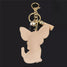 Chihuahua Crystal Rhinestone Dog Keychain, Key Fob or Purse or Backpack Charm 2 colors