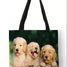 Golden Retrieve Puppy Dog Linen Tote Bag Purse