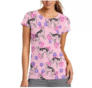 Borzoi Russian Wolfhound Dog Ladies T-shirt Blouse