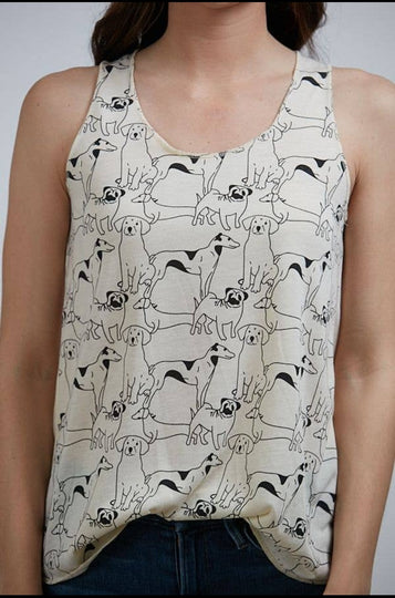 Pug, Dachshund, Greyhound, Labrador Retriever Dog Summer Sleeveless T-shirt Blouse