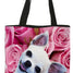 I love you a bunch Chihuahua  Dog Tote Bag, School Book Bag and Matching Makeup Case