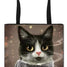 Cup of Kitty Cat Coffee Tote Bag, School Book Bag